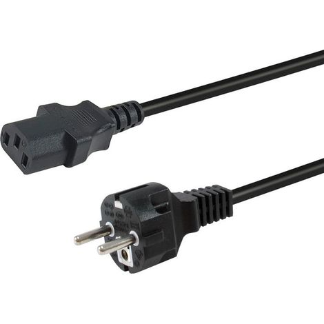 Equip 112110 Kabel de Übertragung Schwarz 1,8 m CEE7/7 IEC C13