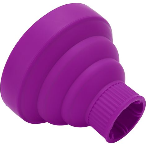 Diffuseur de sèche-cheveux pliable universel, voyage compact, accessoire cheveux bouclés, violet, pliant pour brumisateur portable (1/5)