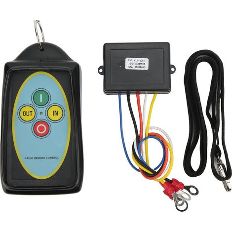 Kit di telecomando wireless a lungo raggio da 12V/24V e 75 piedi (23 metri) a 434 MHz per verricelli di recupero Tuff Stuff. (1/5)