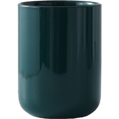 Pot A Ustensiles - Céramique Blanc Crème - 14,5 cm Diamètre x 17 cm Hauteur - Pour Plan De Travail Cuisine - 1 Pièce (1/5)