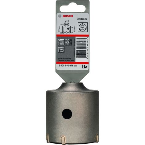 Bosch – Foret à percussion PRO SDS plus-5 68x50x80mm – Dents en carbure pour béton armé – Progression de coupe rapide et précise