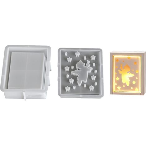 Stampi in silicone, fiocchi di neve, renne, angeli, per-Angel