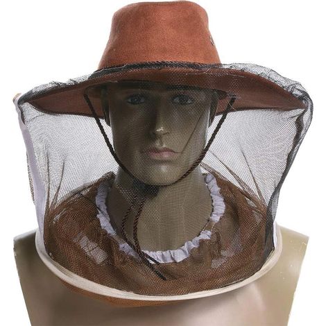 Chapeau d'abeille Léger avec Voile, Protection Complète Contre Les Insectes, Pliable et Portable, adapté aux Hommes et aux Femmes (Couleur Assortie) (1/5)