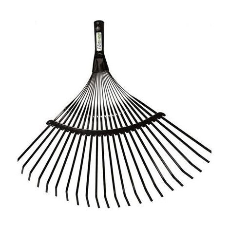 Ribimex – Balai à gazon métallique 22 dents – Largeur 46 cm – Ouverture pour manche Ø 22mm – Raidisseur central pour pression uniforme