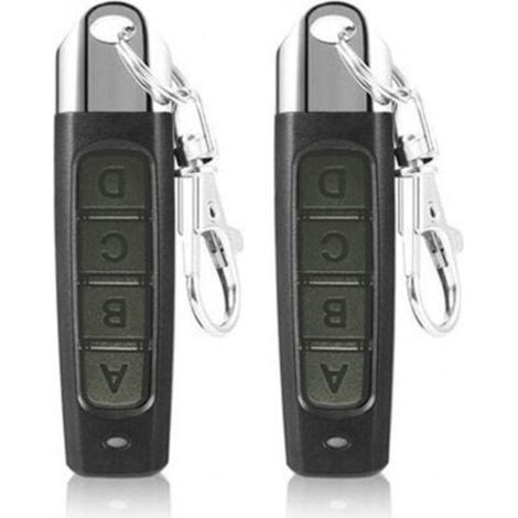Télécommande universelle pour porte de garage 433 MHz, duplicateur d'alarme de voiture, ouvre-serrure pour la maison et le magasin, volets roulants, boutons ABCD(2 articles) (1/4)