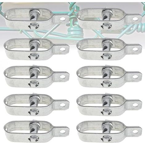 Tendeur Grillage,Tendeurs à Fil Barbelé, Tendeur Grillage en Acier Galvanisé 90mm,Kit de Connecteurs Tendeur de Corde pour Fil de Tension (1/5)