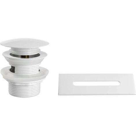 Aqualine - Conjunto de llenado y tapa de rebosadero, ClickClack, blanco brillante TF9005W (1/4)