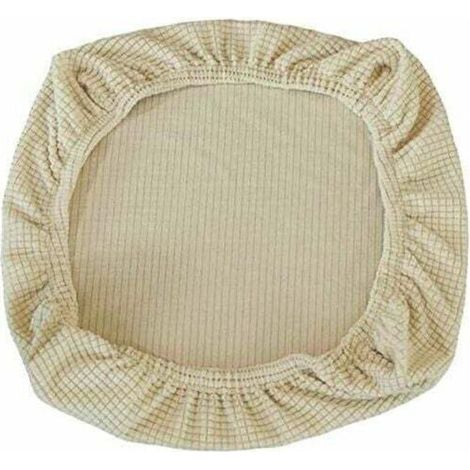 Housses de chaise extensibles et lavables en Lycra pour bureau, salle à manger, bar et décoration de mariage (beige) (1/4)