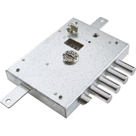 Idroweb – Serrure monopoint en applique Dierre Atra 7111.2.DE – Entrée 70 mm – Sens de pose droite – 4 catenacci – Dimensions 152x206 mm