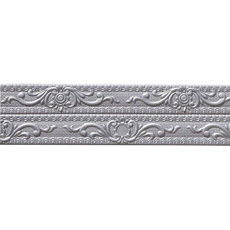 Bande décorative en mousse souple de 12 cm x 2,3 m, autocollante et pliable, idéale pour la décoration intérieure,gris (1/5)