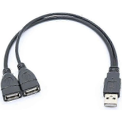 Câble répartiteur USB en Y pour double charge et synchronisation des données – Rallonge haute vitesse 30 cm (USB-A mâle vers femelle) (1/5)