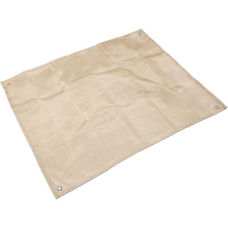 Tapis ignifugé en fibre de verre résistant aux hautes températures et à la chaleur, idéal pour le camping et les barbecues. (1/5)