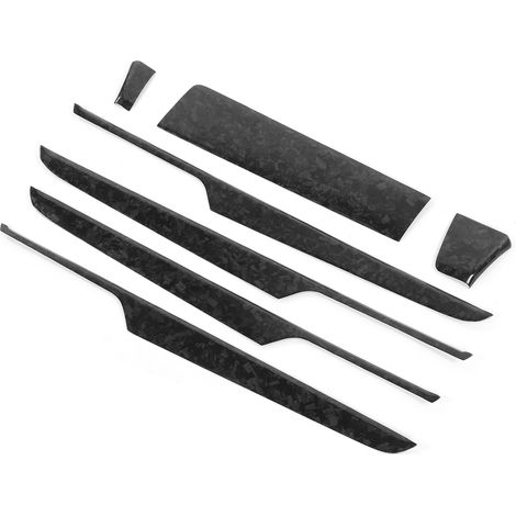 Kit Décoratif 7 Pièces Fibre de Carbone Panneaux de Porte et Tableau de Bord Style Marbre Forgé Compatible Porsche Macan 2018-2020 Conduite à Gauche (1/5)