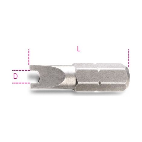 INSERTI PER AVVITATORI PER VITI CON IMPRONTA SPANNER 1/4 L mm 25 SP 12 ART. 861SP