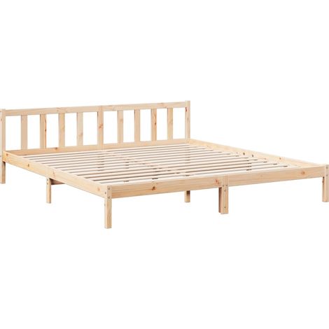 Letto Extra Lungo senza Materasso 180x220 cm in Legno di Pino vidaXL