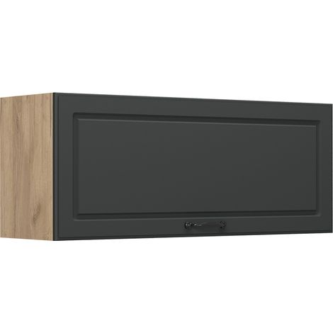 Pensile da cucina R-Line, Antracite country/Rovere dorato, 100 cm Piatto, Vicco (1/5)