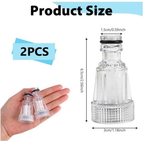 2 Filtres à Eau pour Nettoyeur Haute Pression - Protégez la Pompe et Améliorez le Nettoyage, pour Raccords de (1/5)