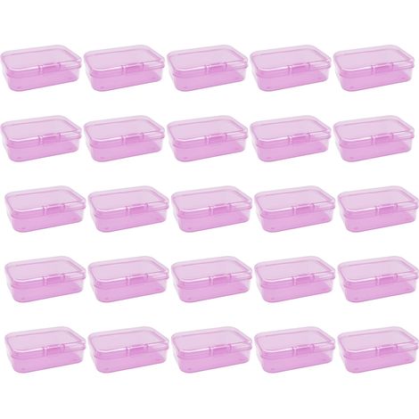 Lot de 30 boîtes à couvercle, Rose, 6,5 × 4,5 × 2 cm rangement (1/5)