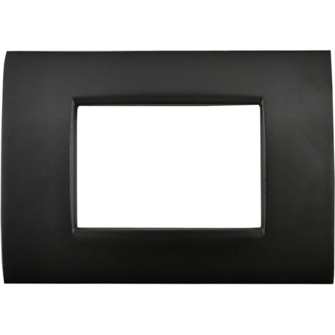 Placca 3 moduli nera per Bticino Living air compatibile tipo lnc4803ar