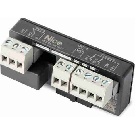 Nice MLAE22 - Scheda di espansione plug-in 2 Output (1relè 230V) 2 Input