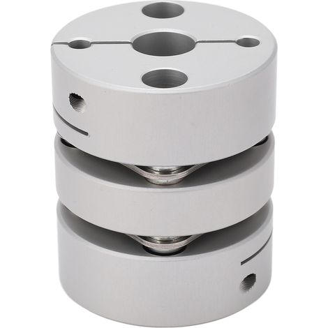 Accouplement double soufflet acier inox disque moyeu alliage aluminium pour moteur pas à pas Ø54mm arbre 14-15mm 1 pièce (1/5)