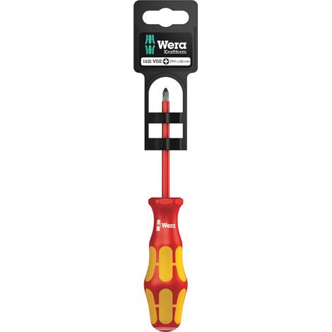 Wera WER006152 Kraftform 162 VDE Insulated Screwdriver Phillips Tip 1 Pt (1/5)