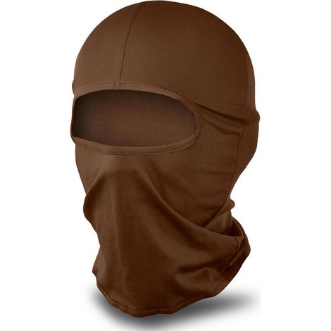 Masque intégral thermique et coupe-vent pour moto, ski, sport d'hiver, marron (1/5)
