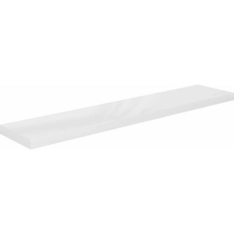 Mensole a Parete Scaffale da parete Ripiano a Parete Bianco Lucido 120x23,5x3,8 cm in MDF (1/5)