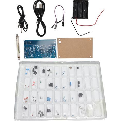Détecteur de Rayonnement Nucléaire Bricolage, Kit de Compteur Geiger à Poignée Portable Pièces Non Assemblées sans Soudure Dosimètre de Rayonnement 380V-550V (1/5)