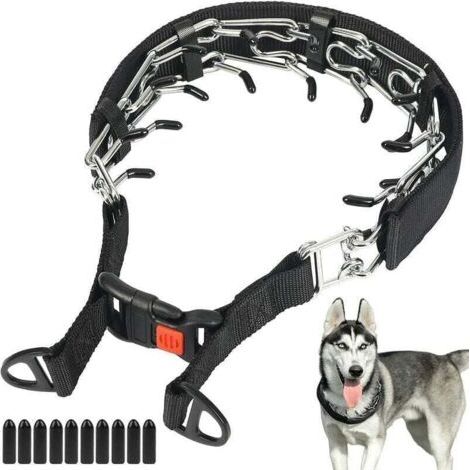 Würgehalsband für Hunde mit Schnappverschluss, Stachelhalsband für Hundetraining, Anti-Zug-Hundehalsband für mittelgroße und große Hunderassen