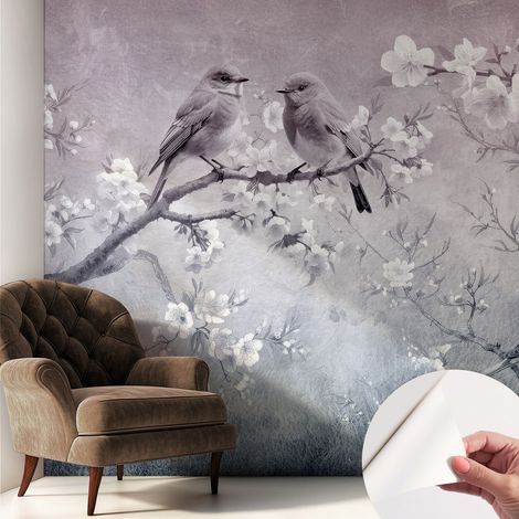 Selbstklebend Tapete modern Wohnzimmer - Wanddekoration - einfach anzubringen Zarte Natur 250x250 cm (1/5)
