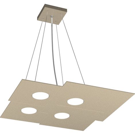Sospensione Moderna Plate Metallo Sabbia 4 Luci Gx53 (1/4)