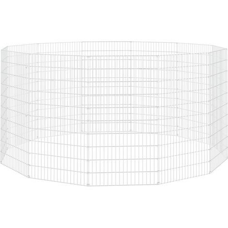 Maison Exclusive - Recinto per animali all'aperto 12 pannelli 54x100 cm in ferro zincato (1/5)