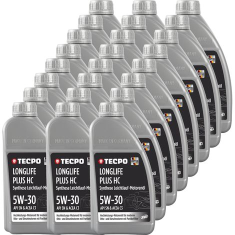 TECPO Motoröl 24 Liter 5W-30 LONGLIFE Plus HC Synthese passend für ACEA C3 / API SN / 504 / 507 / 229.31 / 229.51 / LL-04 / C30 (1/5)