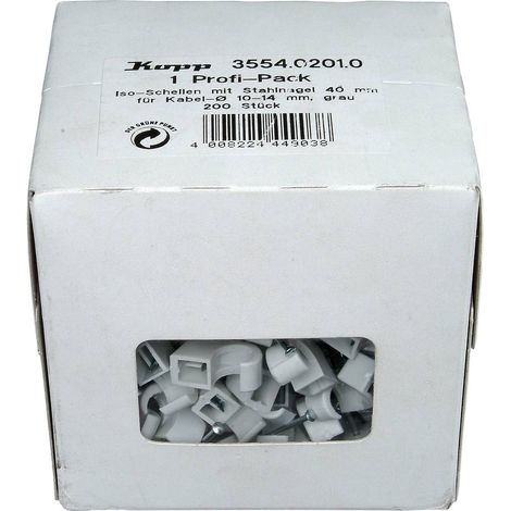Kopp 355402010 Cavalier 355402010 Plage de Ø du faisceau 10 à 14 mm gris 200 pc(s) W597851 (1/2)
