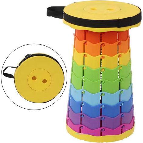 Tabouret télescopique pliable en plastique, léger et facile à transporter, idéal pour les voyages à la plage (1/5)