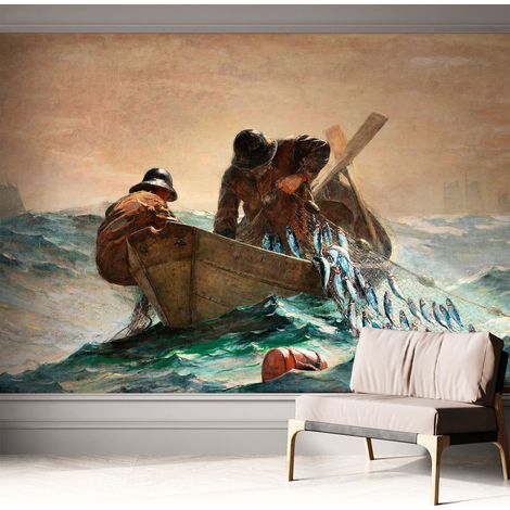 Papier peint adhésif décoratif pour chambre et salon Design moderne à poser facilement Aventure marine 312x219 cm (1/5)