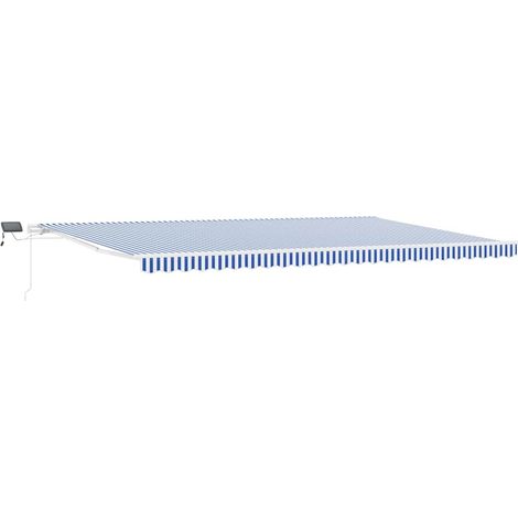 Maison Exclusive - Tenda Retrattile Blu e Bianco 600 × 300 cm