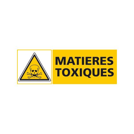 Panneau MATIERES TOXIQUES (C0423) - Adhésif - 210 x 75 mm