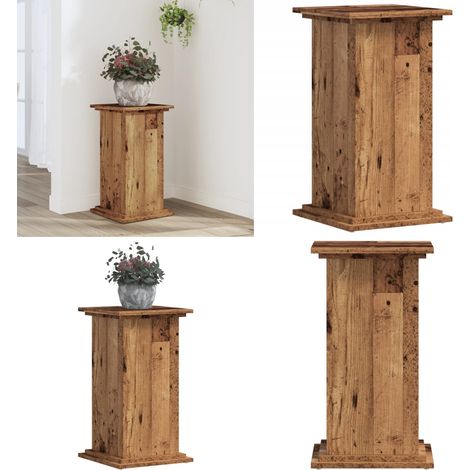 vidaXL Support pour plantes vieux bois 33x33x60 cm bois d'ingénierie (1/5)