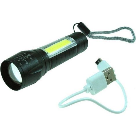 Torche COB 1W + CREE 2W Rechargeable 400mAh USB - Beast