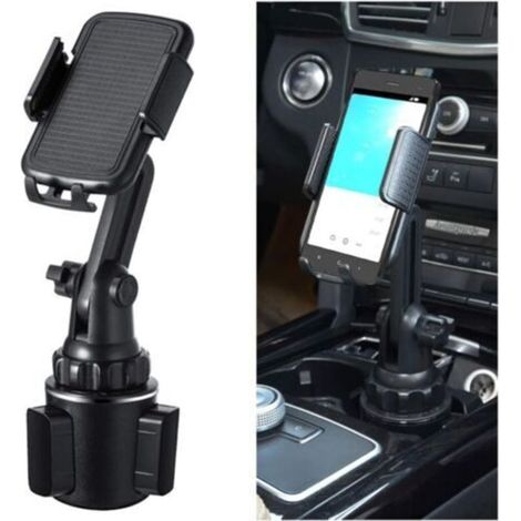 Support universel pour téléphone et porte-gobelet, support à angle réglable pour smartphone, support de porte-gobelet rotatif à 360°, support pour smartphone, accessoires de voiture réglables (1/4)