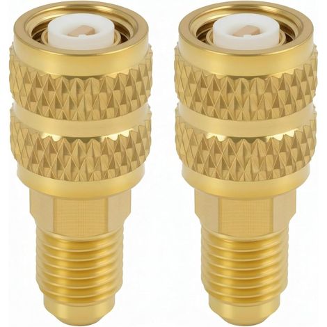 CCYKXAAdaptateur Sae Femelle R410a, Adaptateur en Laiton R410a 5/16 Femelle vers 1/4 Male R22,Mini Split et Cvac, Raccord Climatisation Lot de 2 Pièces
