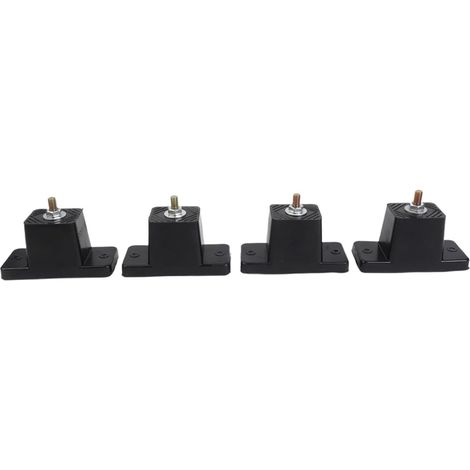 Lot de 4 coussinets anti-vibrations en caoutchouc pour climatiseurs, réduction du bruit, absorption des chocs, très résistants, 11,4 x 8 x 7,8 cm (1/5)