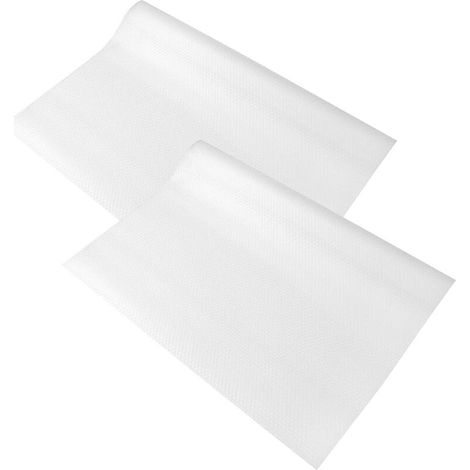 2 Rouleaux Tapis De Tiroir De Cuisine,Tapis Refrigerateur Tapis D'Étagère Tapis Fond De Tiroir Antidérapant en Eva Tapis De Tiroir pour Placard,Tiroir,Réfrigérateur,Cuisine,Armoires De Table (Blanc) (1/5)