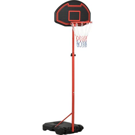 Anneau basket portable extérieur hauteur réglable 193,5-248,5 cm base remplir eau sable acier nylon 73x49x194-249 cm (1/5)
