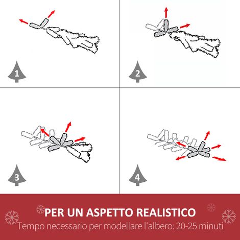 Arbre de Noël synthétique blanc-neige 60 guirlandes lumineuses LED blanches, 116 rameaux, vert, support avec pot démontable, Φ40x90cm, lumières incluses (1/5)