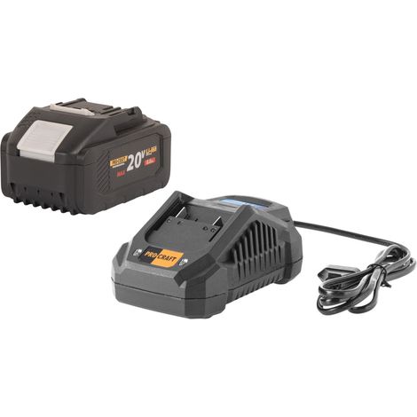 Set iniziale Procraft 20 V 20/4A Caricabatterie rapido + 1x batteria 20/8 8,0 Ah