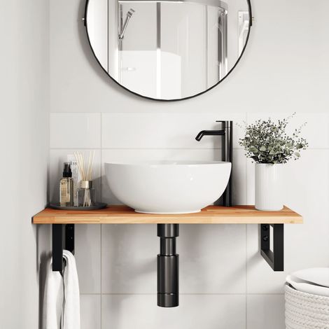 Maison Exclusive - Encimera tocador baño madera acacia acabado ac