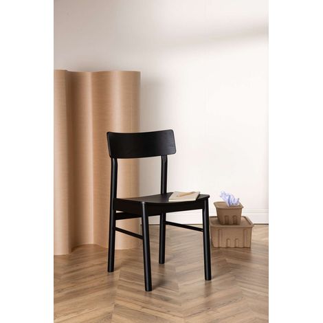 Montros chaise de salle à manger bois noir (1/5)